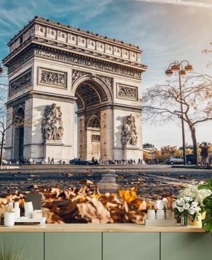 Arc de Triomphe an einem sonnigen Tag Tapete Arc de Triomphe an einem sonnigen Tag Tapete
