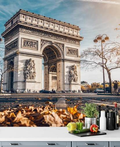 Arc de Triomphe on a Sunny Day Wallpaper