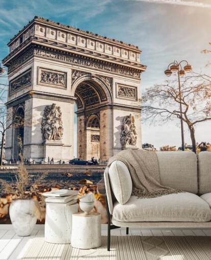 Arc de Triomphe on a Sunny Day Wallpaper