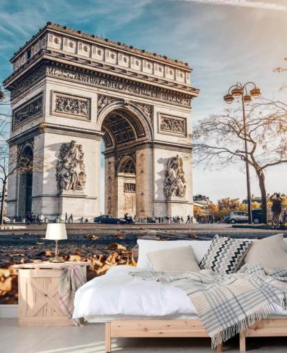 Arc de Triomphe on a Sunny Day Wallpaper
