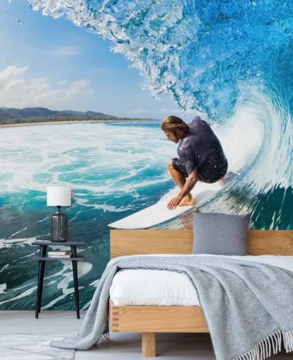 Papel pintado Surfista en una ola