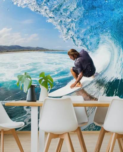 Surfer on a Wave Wallpaper Mural Surfer on a Wave Wallpaper Mural