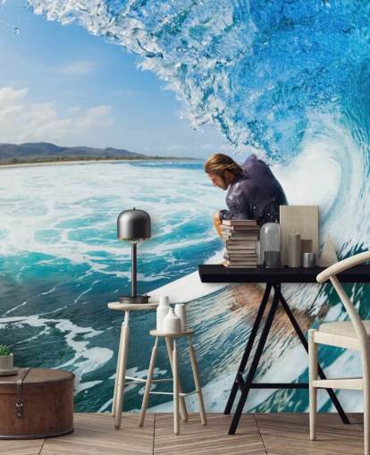 Papel pintado Surfista en una ola