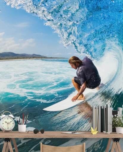 Surfista em uma onda Wallpaper Mural