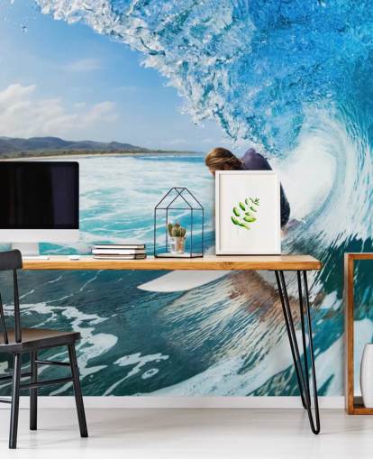 Surfista em uma onda Wallpaper Mural