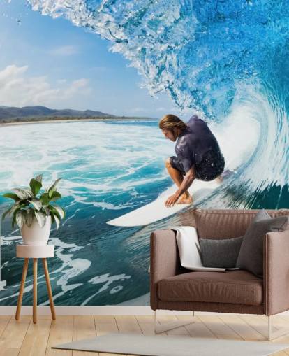 Papel pintado Surfista en una ola
