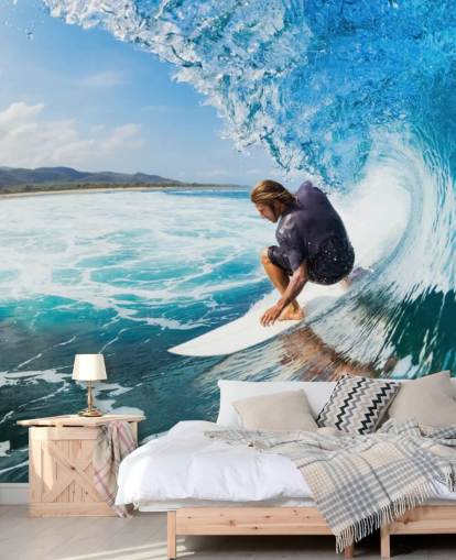 Papel pintado Surfista en una ola