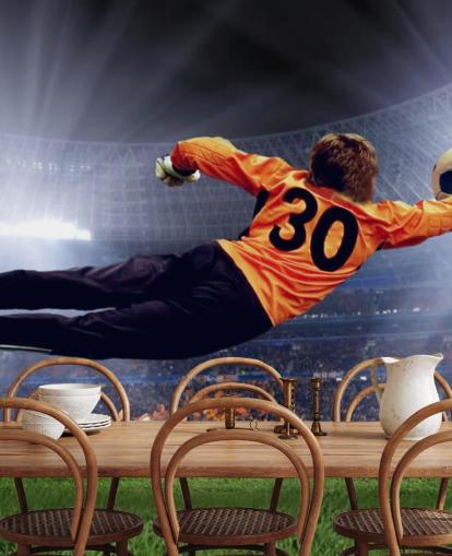Goalkeeper Making a Save Wallpaper Mural