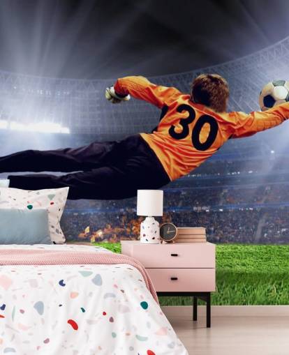 Goalkeeper Making a Save Wallpaper Mural