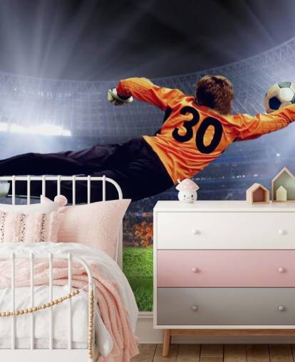 Carta da parati murale con portiere che salva Carta da parati murale con portiere che salva