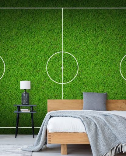 Getextureerde achtergrond voor voetbalvelden met uitzicht op de hemel