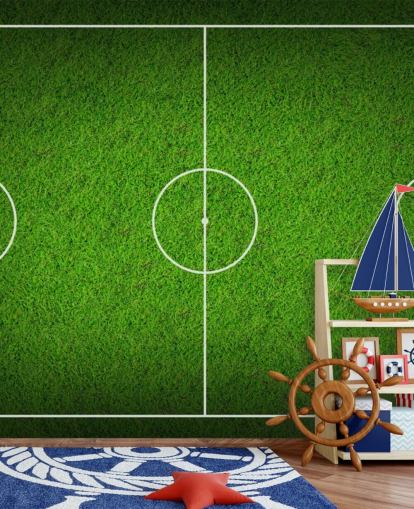 Papel de parede texturizado do campo de futebol Sky View