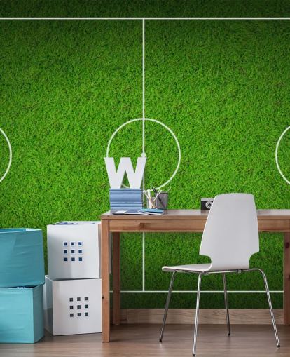 Carta da parati strutturata con vista sul cielo del campo da calcio Carta da parati strutturata con vista sul cielo del campo da calcio