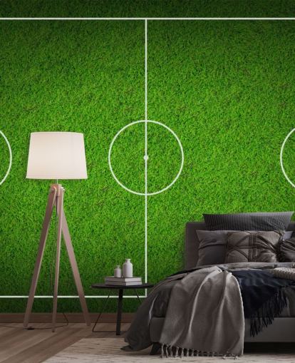 Papel de parede texturizado do campo de futebol Sky View Papel de parede texturizado do campo de futebol Sky View