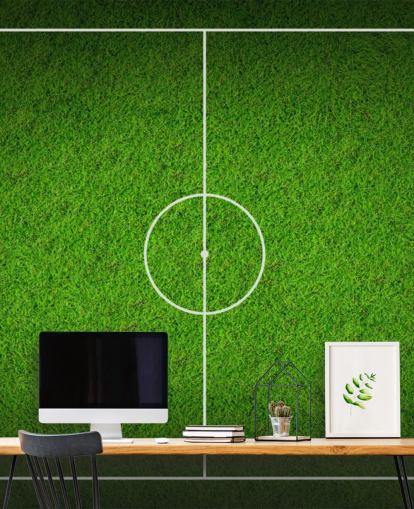 Papel de parede texturizado do campo de futebol Sky View