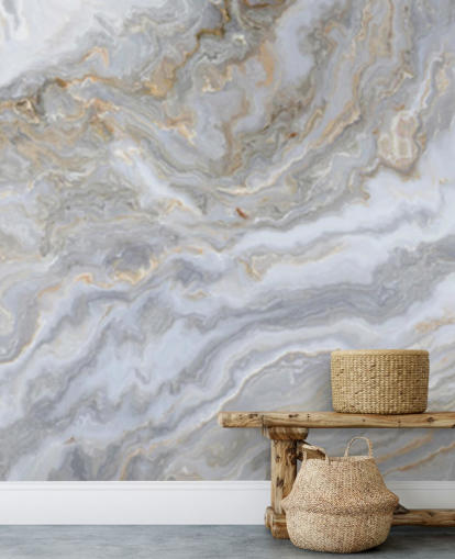papier peint mural en marbre gris et blanc appelé Grey and White Swirl Marble pour les salles de bain, les couloirs et les cuisines papier peint mural en marbre gris et blanc appelé Grey and White Swirl Marble pour les salles de bain, les couloirs et les cuisines