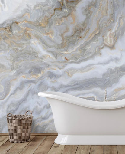 mural de papel de parede de mármore cinza e branco chamado Grey and White Swirl Marble para banheiros, corredores e cozinhas mural de papel de parede de mármore cinza e branco chamado Grey and White Swirl Marble para banheiros, corredores e cozinhas