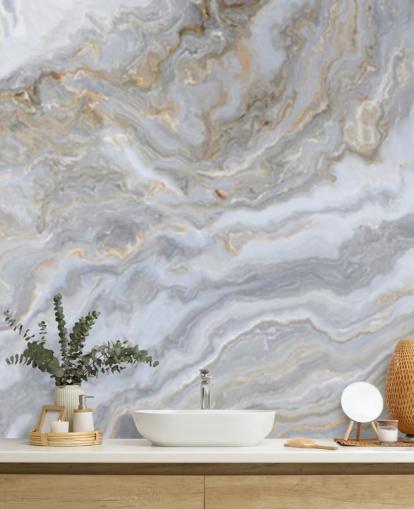 grijze en witte marmeren muurschildering genaamd Grey and White Swirl Marble voor badkamers, gangen en keukens grijze en witte marmeren muurschildering genaamd Grey and White Swirl Marble voor badkamers, gangen en keukens