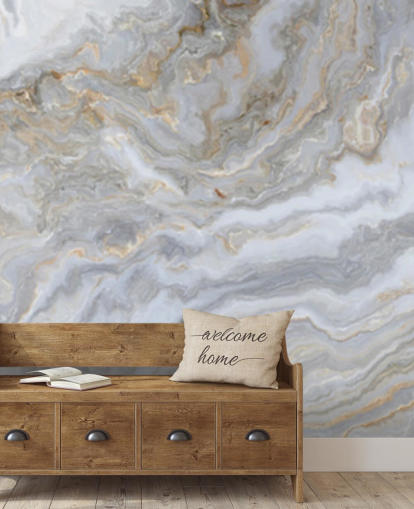 grijze en witte marmeren muurschildering genaamd Grey and White Swirl Marble voor badkamers, gangen en keukens grijze en witte marmeren muurschildering genaamd Grey and White Swirl Marble voor badkamers, gangen en keukens