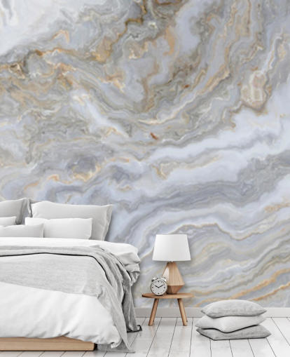 carta da parati murale in marmo grigio e bianco chiamato Grey and White Swirl Marble per bagni, corridoi e cucine carta da parati murale in marmo grigio e bianco chiamato Grey and White Swirl Marble per bagni, corridoi e cucine