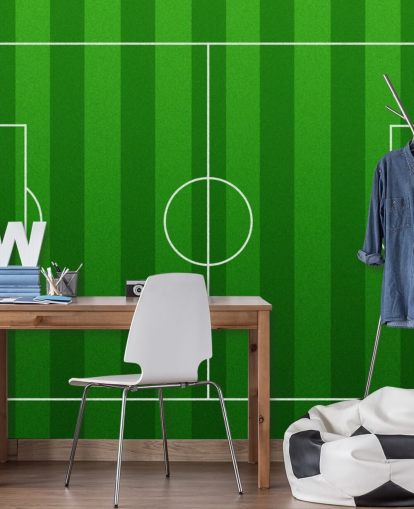 Geanimeerde voetbalveld Wallpaper