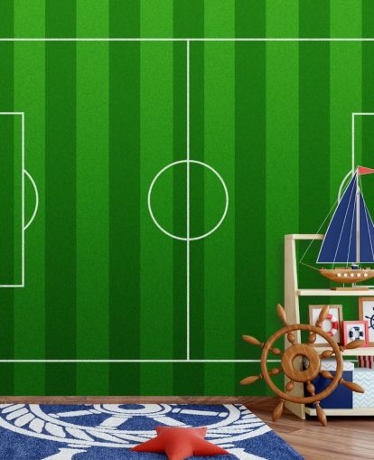 Geanimeerde voetbalveld Wallpaper