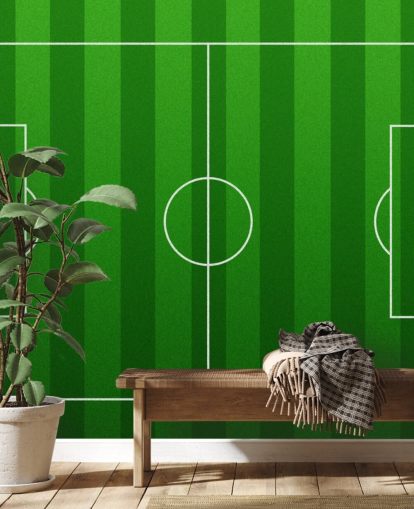 Wallpaper de campo de futebol animado