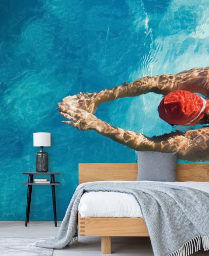 Aerial View of Swimmer Wallpaper