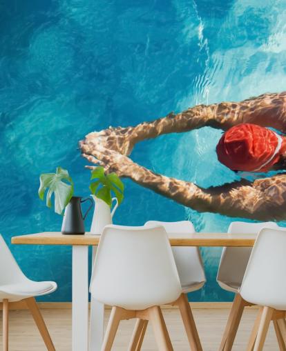 Aerial View of Swimmer Wallpaper Aerial View of Swimmer Wallpaper