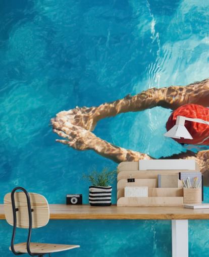 Aerial View of Swimmer Wallpaper