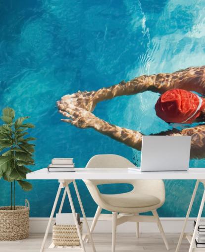 Aerial View of Swimmer Wallpaper