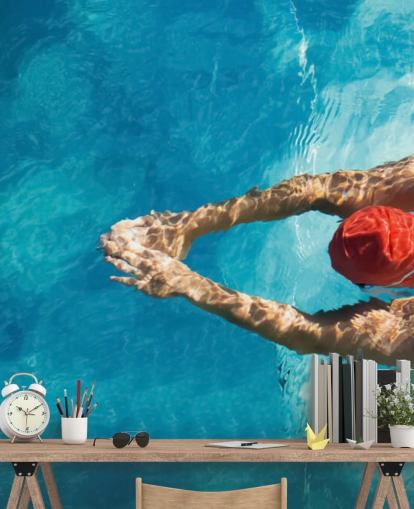 Aerial View of Swimmer Wallpaper