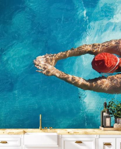 Luftfoto af svømmer Wallpaper Luftfoto af svømmer Wallpaper