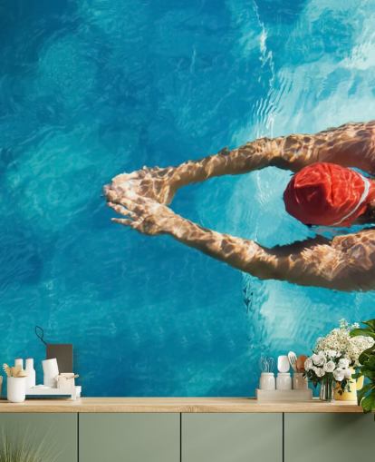 Aerial View of Swimmer Wallpaper