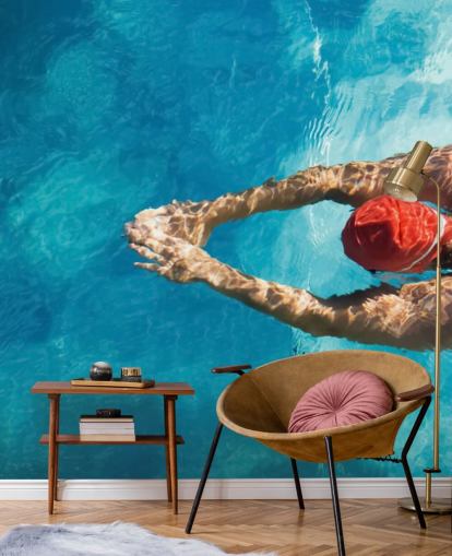 Aerial View of Swimmer Wallpaper