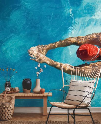 Aerial View of Swimmer Wallpaper