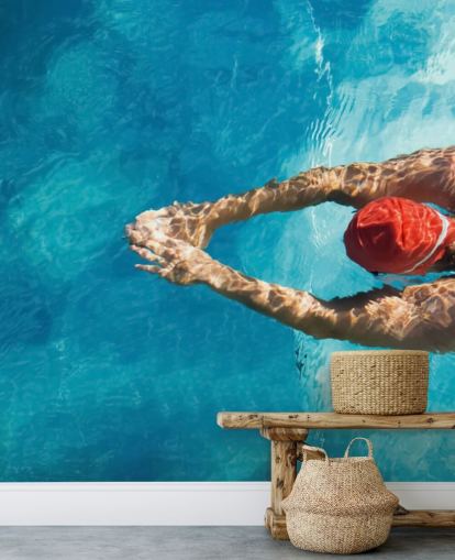 Aerial View of Swimmer Wallpaper