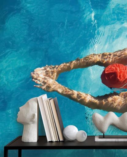 Aerial View of Swimmer Wallpaper