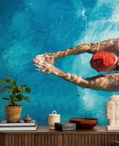 Aerial View of Swimmer Wallpaper