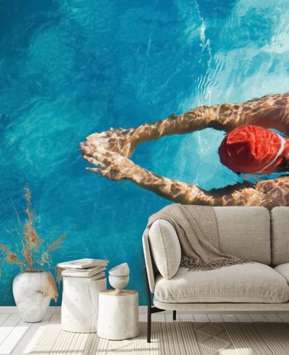 Aerial View of Swimmer Wallpaper Aerial View of Swimmer Wallpaper