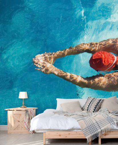 Aerial View of Swimmer Wallpaper