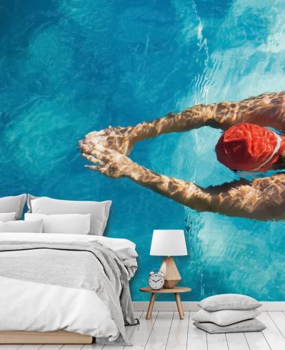 Aerial View of Swimmer Wallpaper