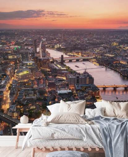 Sonnenuntergang London vom Himmel Wallpaper