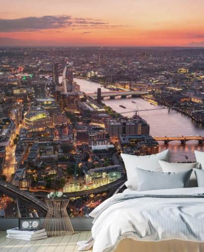 Fondo de pantalla de Sunset London desde el cielo