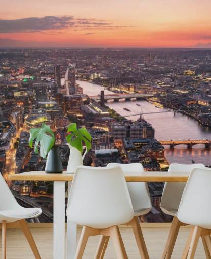 Sunset London fra himlen tapet