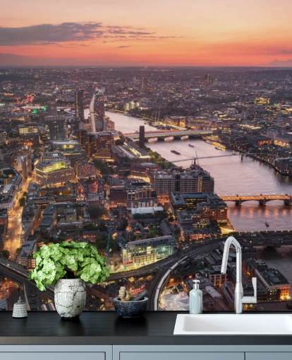 Sunset London fra himmelen Wallpaper Sunset London fra himmelen Wallpaper