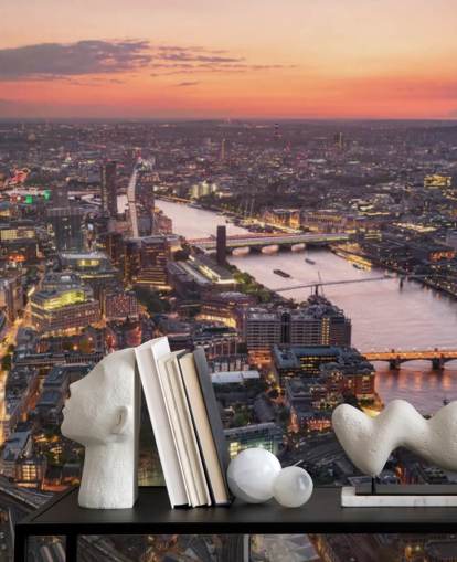 Sunset London from the Sky Wallpaper Sunset London from the Sky Wallpaper