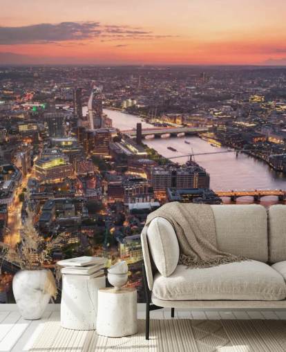 Sunset London fra himlen tapet