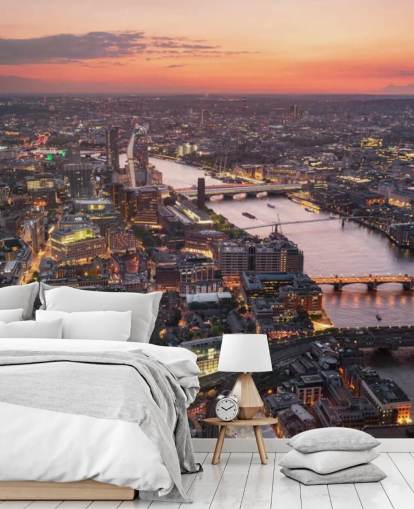 Sunset London fra himmelen Wallpaper