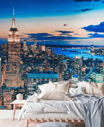 New York Rose Gold and Blue Tints Wallpaper New York Rose Gold and Blue Tints Wallpaper